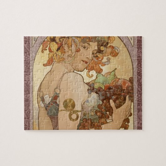 Art Nouveau Woman Mucha Beauful Legpuzzel (Horizontaal)