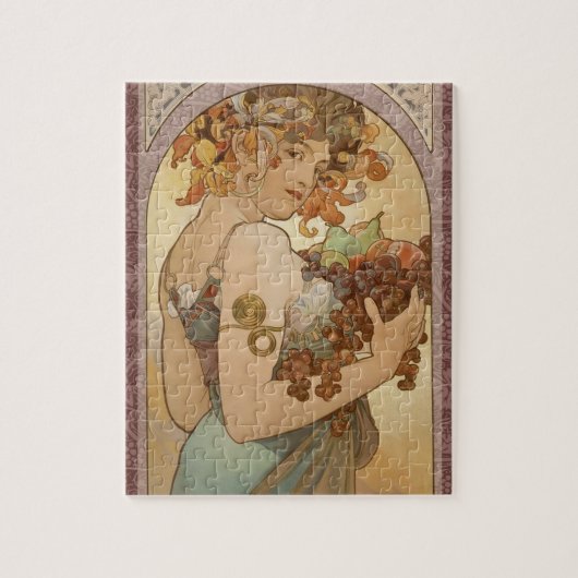 Art Nouveau Woman Mucha Beauful Legpuzzel (Verticaal)
