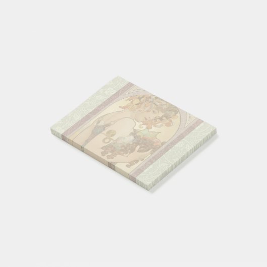 Art Nouveau Woman Mucha Beauful Post-it® Notes (Schuin)
