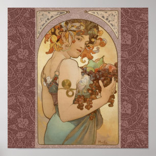 Art Nouveau Woman Mucha Beauful Poster