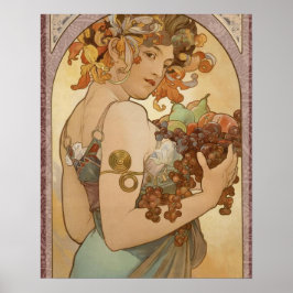 Art Nouveau Woman Mucha Beauful Poster