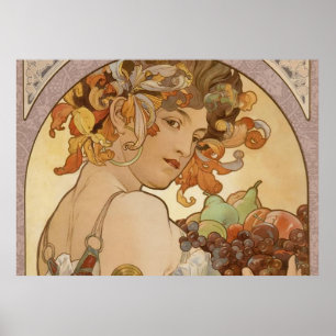 Art Nouveau Woman Mucha Beauful Poster