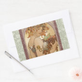 Art Nouveau Woman Mucha Beauful Rechthoekige Sticker (Envelop)