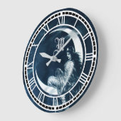  Art Nouveau Woman op de maan van de maan van Cres Grote Klok (Hoek)