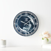  Art Nouveau Woman op de maan van de maan van Cres Grote Klok (Huis)