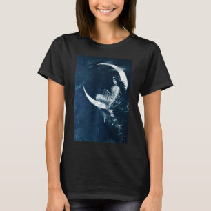  Art Nouveau Woman op de maan van de maan van Cres T-shirt