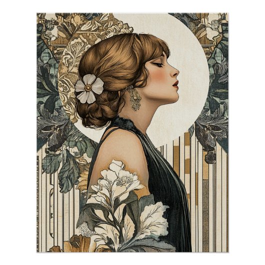 Art Nouveau Woman Perfect Poster (Voorkant)