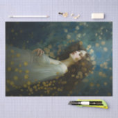 Art Nouveau, Woman with gold accents, Decoupage Tissuepapier (Craft)