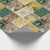 Art nouveau women advertence vintage cadeaupapier (Hoek)