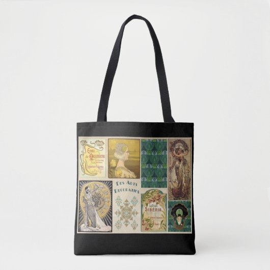 Art nouveau women advertence vintage tote bag (Voorkant)