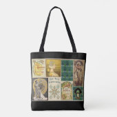 Art nouveau women advertence vintage tote bag (Achterkant)