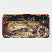 Art nouveau women elegant advertence hingre Case-Mate iPhone case (Achterkant (horizontaal))