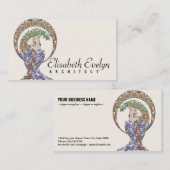 Art Nouveau Women y6776 Visitekaartje (Voorkant / Achterkant)