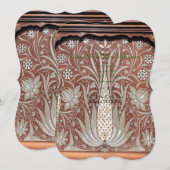 Art Nouveau wood werk, mooi origineel, belle e Save The Date (Voorkant / Achterkant)