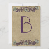 Art Nouveau Woodgrain Wineyard Wedding Kaart (Achterkant)