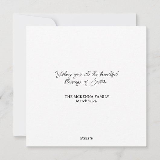 Art Nouveau Woodland Music Bunny Pasen Feestdagenkaart (Achterkant)