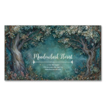 Art Nouveau Woud Turquoise Kromme Boom Weelderig