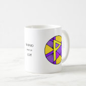 Art Nouveau Wunjo Rune Mok – VREUGDE! (Voorkant rechts)