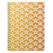 Art Nouveau yellow Jonquil floral wallpaper damask Notitieboek (Voorkant)