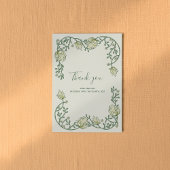 Art Nouveau zacht lijst dank u Bedankkaart