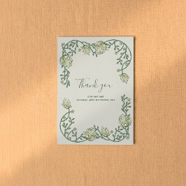 Art Nouveau zacht  lijst dank u Bedankkaart
