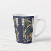 Art Nouveau Zeekust Zeeschelpen Latte Mok (Rechts)