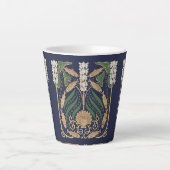 Art Nouveau Zeekust Zeeschelpen Latte Mok (Voorkant)