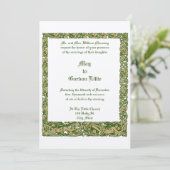  Art Nouveau Zeemeermin Border Bruiloft Kaart (Staand voorkant)