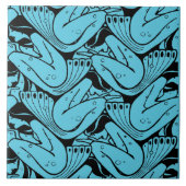  Art Nouveau Zeemeerminnenpatroon van K. Moser Tegeltje (Voorkant)