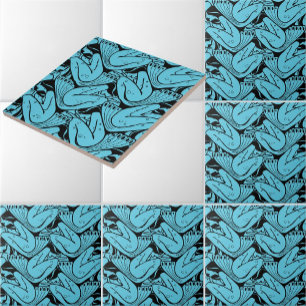  Art Nouveau Zeemeerminnenpatroon van K. Moser Tegeltje