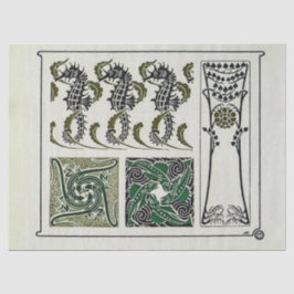  Art Nouveau zeepaardjes van Maurice Verneuil Tissuepapier