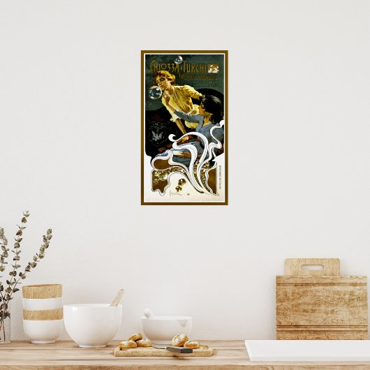 Art Nouveau-zeepfabrikant en verticaal Poster (Keuken)