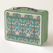 Art Nouveau Zeewezens Metalen Lunchbox (Achterkant)