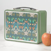 Art Nouveau Zeewezens Metalen Lunchbox (In situ)
