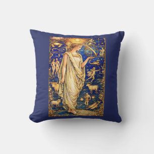 Art Nouveau Zodiac Godin Hemelse Illustratie Kussen