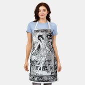 Art Nouveau-zomer met vlinderfee uit het verleden Schort (Gedragen)