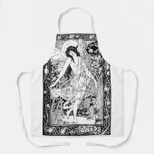 Art Nouveau-zomer met vlinderfee uit het verleden Schort (Voorkant)