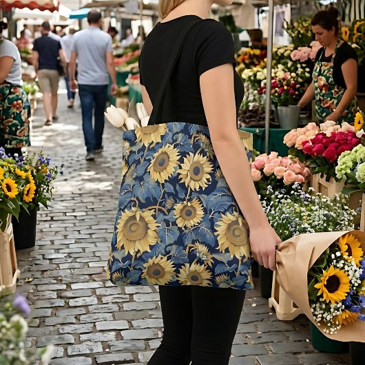 Art Nouveau Zonnebloem Tote Bag