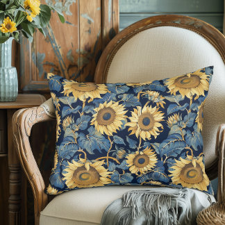 Art Nouveau Zonnebloemen Accent Kussen