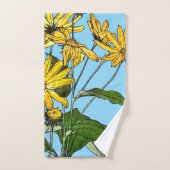Art Nouveau Zonnebloemen Bad Handdoek (Handdoek)