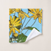 Art Nouveau Zonnebloemen Bad Handdoek (Wasdoekje)
