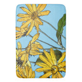 Art Nouveau Zonnebloemen Badmat (Voorkant Verticaal)