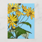 Art Nouveau Zonnebloemen Briefkaart (Voorkant)