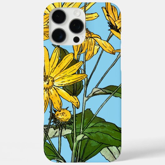 Art Nouveau Zonnebloemen Case-Mate iPhone Case (Achterkant)