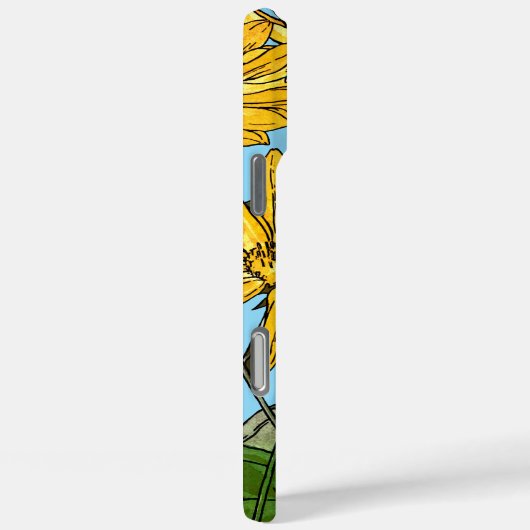 Art Nouveau Zonnebloemen Case-Mate iPhone Case (Achterkant / Rechts)