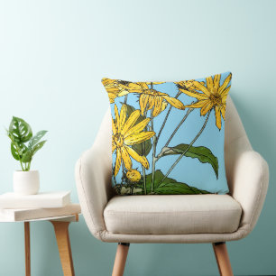 Art Nouveau Zonnebloemen Kussen