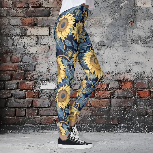 Art Nouveau Zonnebloemen Leggings