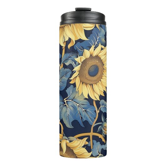 Art Nouveau Zonnebloemen Thermosbeker (Voorkant)