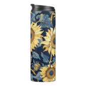 Art Nouveau Zonnebloemen Thermosbeker (Geroteerd rechts)