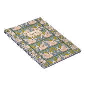 Art Nouveau zwaan patroon Notitieboek (Rechterzijde)